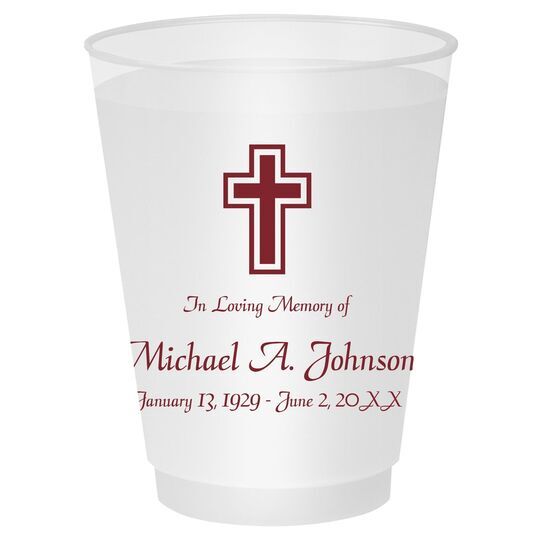 Memorial Cross Shatterproof Cups